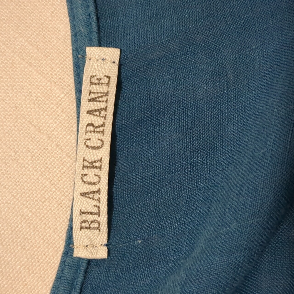 Black Crane Relaxed Teal Midi Dress - Short Sleeve Women’s Dress - Picture 7 of 11